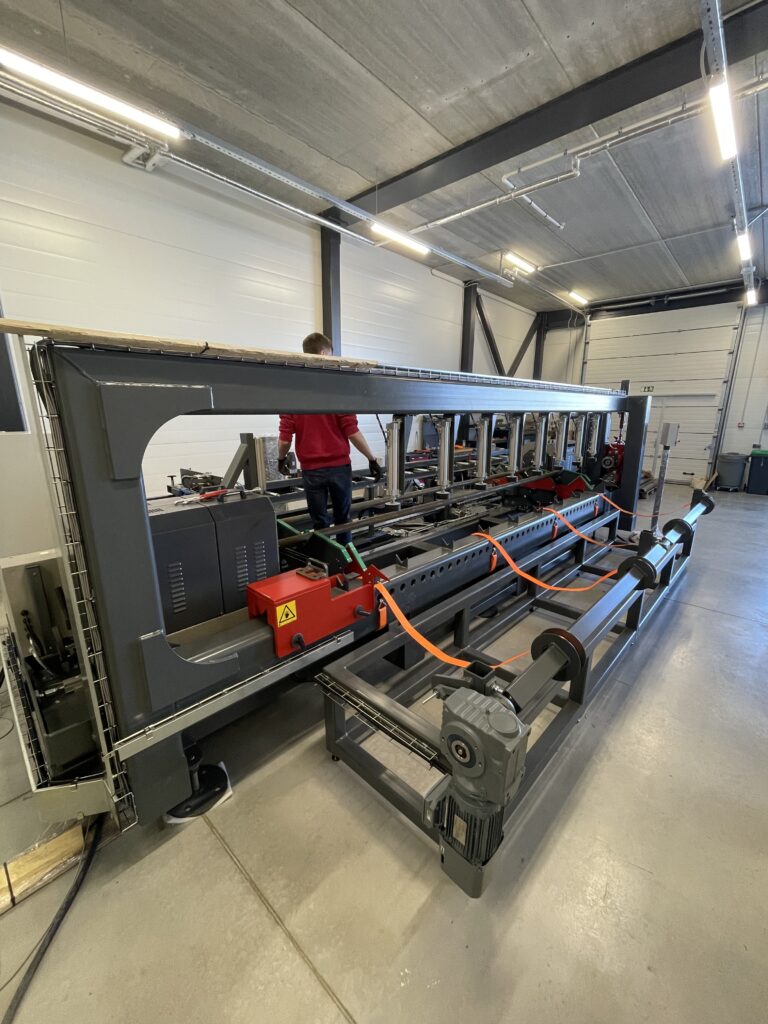 Production line for light post manufacturing